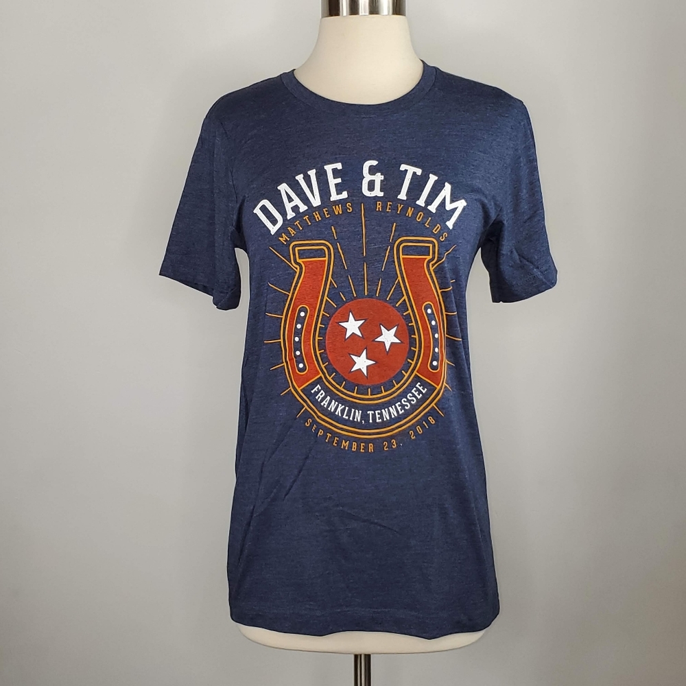 DMB Dave & Tim 2018 Franklin TN Graphic Unisex Tee Small NEW